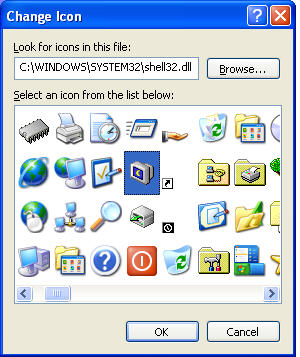 Selecting an icon